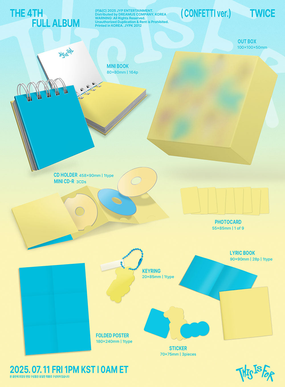 TWICE ( 트와이스) - THIS IS FOR 4th Full Album Confetti Ver