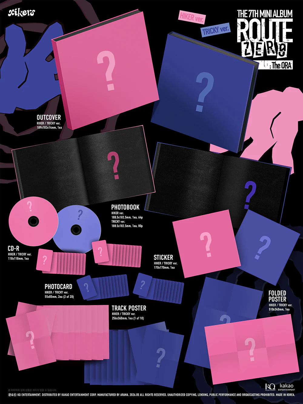 PRE-ORDER - XIKERS ROUTE ZERO : THE ORA Standard Ver. RANDOM with SOUNDWAVE GIFT