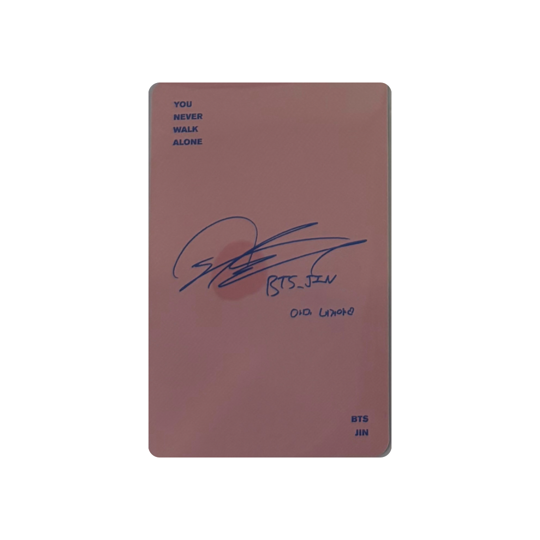 BTS  (방탄소년단)  - JIN You Never Walk Alone Photocard