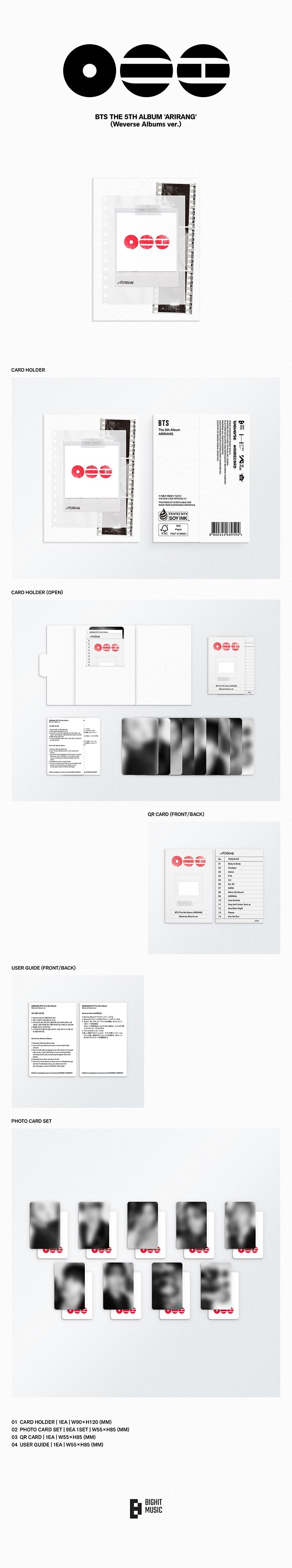 BTS (방탄소년단) - 'ARIRANG' WEVERSE Album with POB