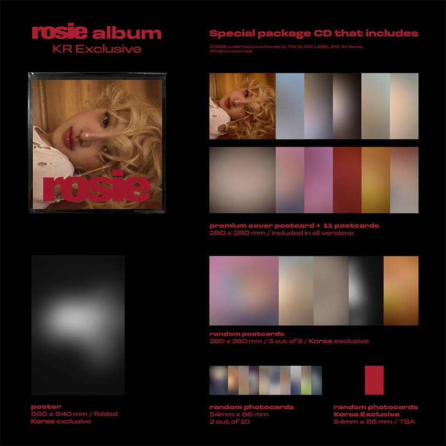 BLACKPINK (블랙핑크) -  ROSE: 1st Studio Album [rosie] (KR Exclusive)