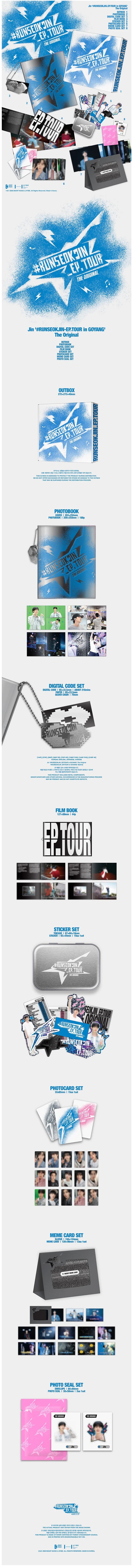 PRE-ORDER - BTS JIN - #RUNSEOKJIN_EP.TOUR IN GOYANG - ALADIN GIFT