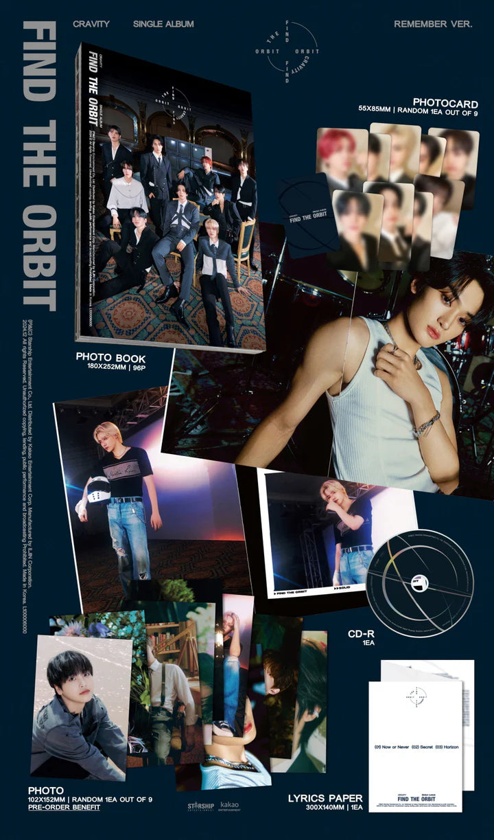 Cravity (크래비티) - FIND THE ORBIT Single Album Special Edition/ Remember Ver.