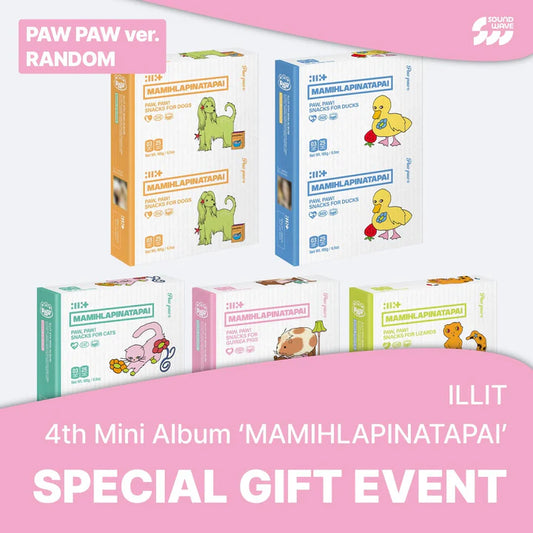 PRE-ORDER - ILLIT - MAMIHLAPINATAPAI Paw Paw Ver. Random with SOUNDWAVE GIFT