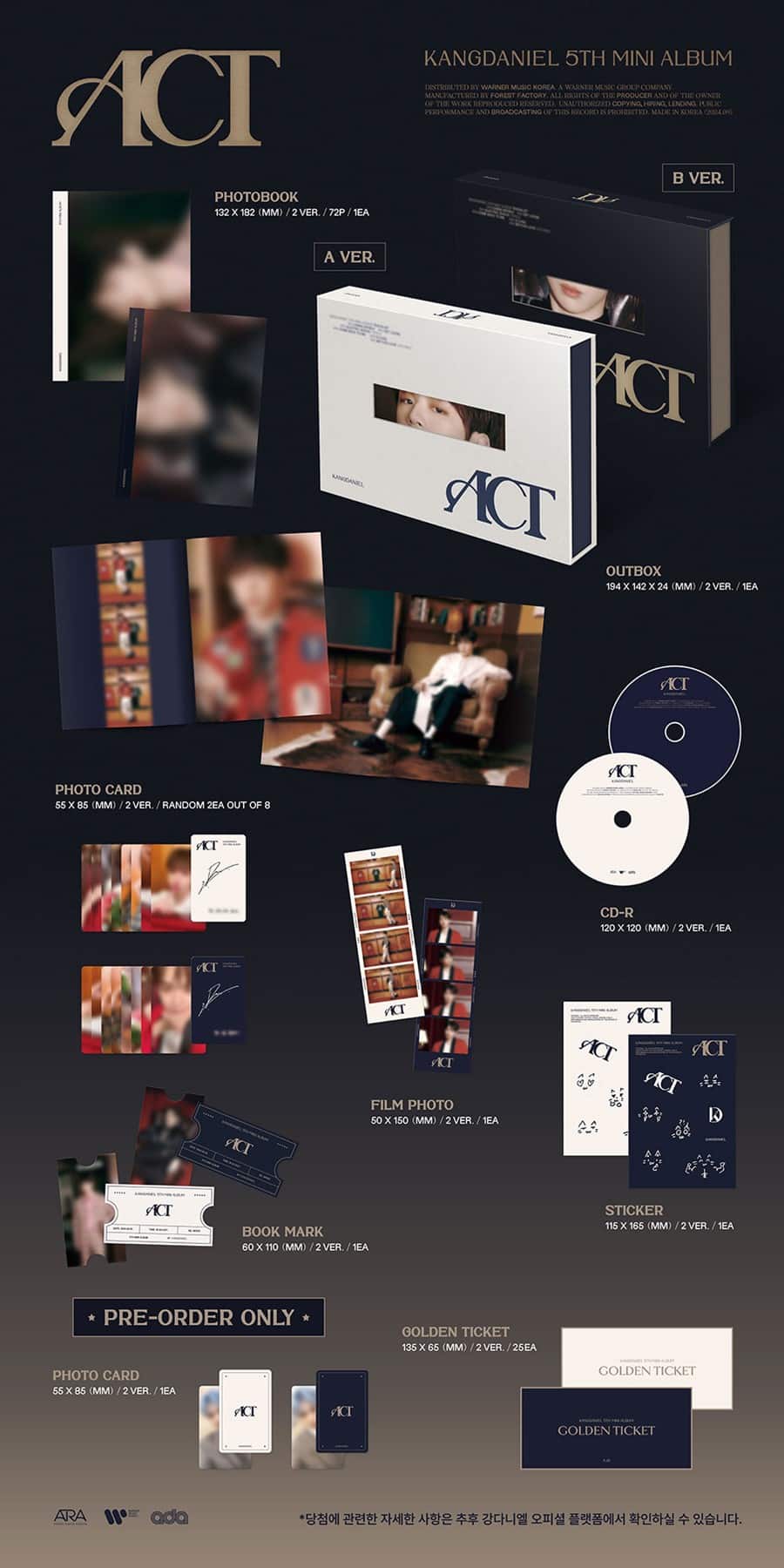 KANG DANIEL (강다니엘) -  5th Mini Album [ACT]