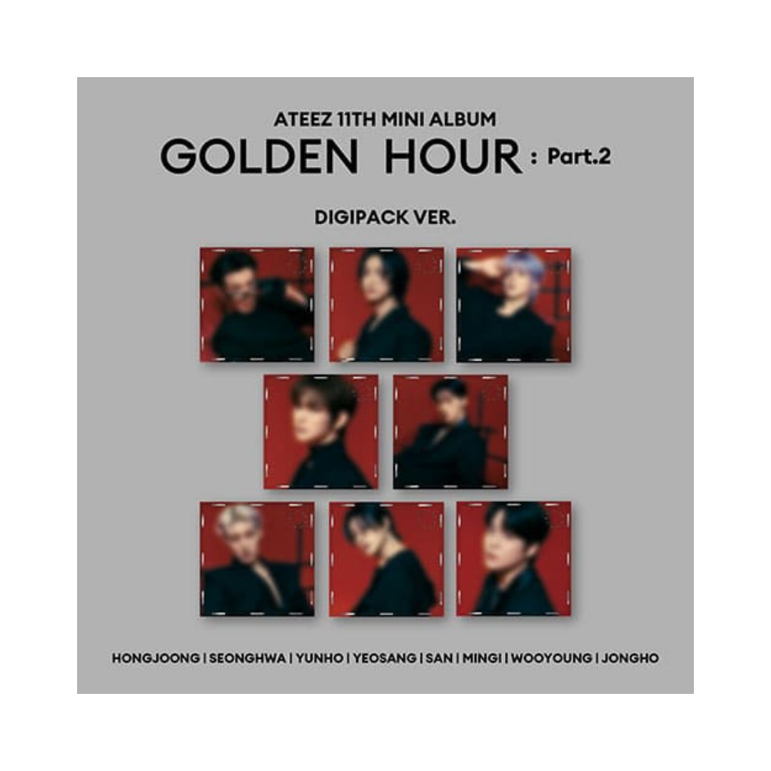 ATEEZ (에이티즈) -[PRE-ORDER] 11th Mini Album [GOLDEN HOUR : Part.2] Digipack Ver. with POB