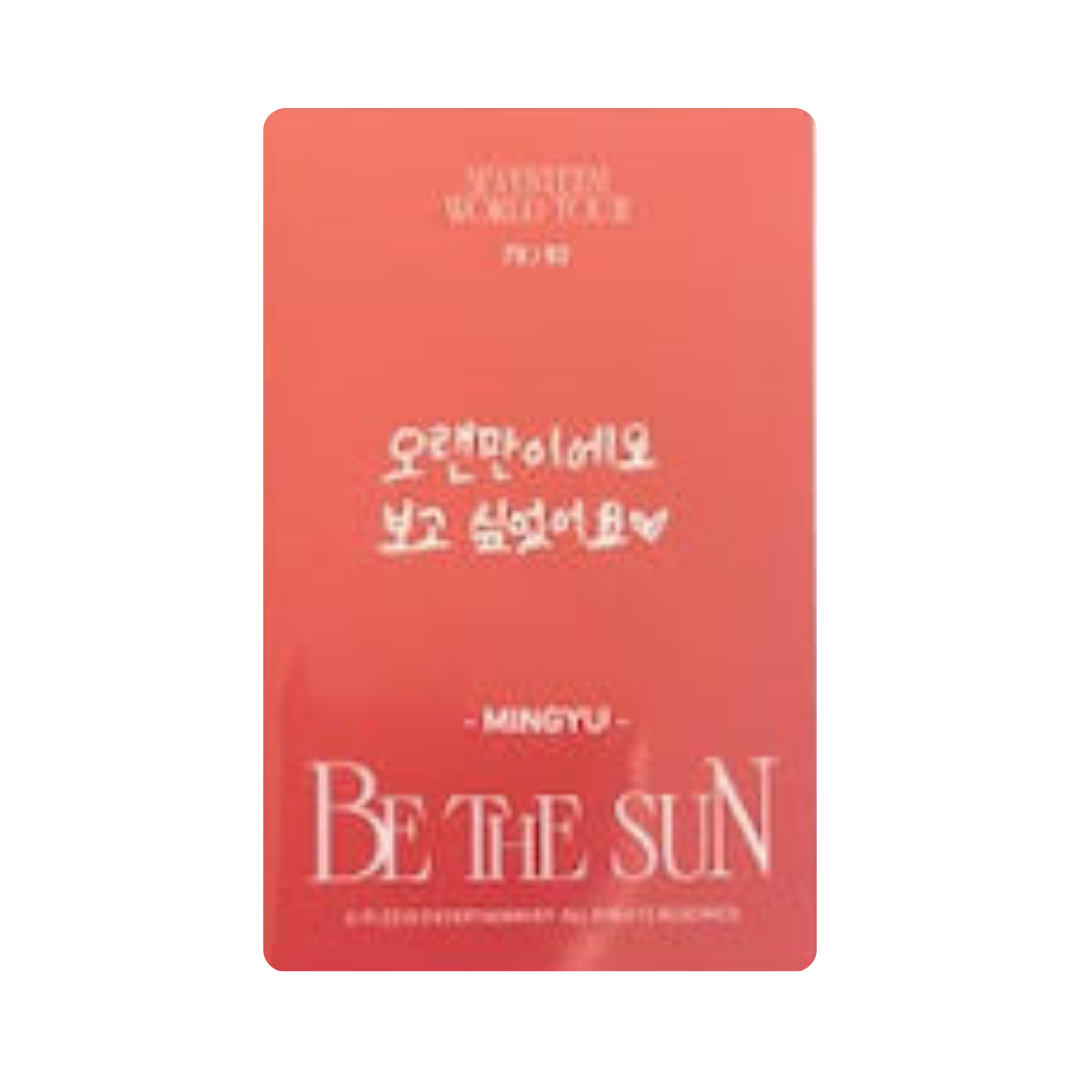 Seventeen (세븐틴) -  MINGYU Be The Sun 78/82 Photocard