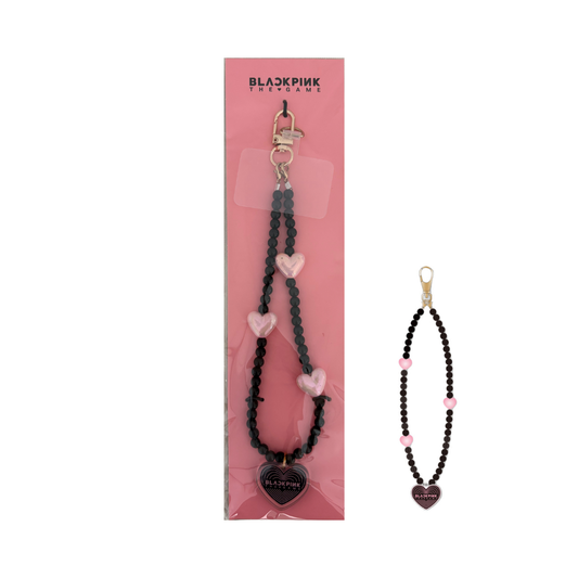 BLACKPINK (블랙핑크) -  Blackpink The Game Chain Phone Pendant - BLACK HEART