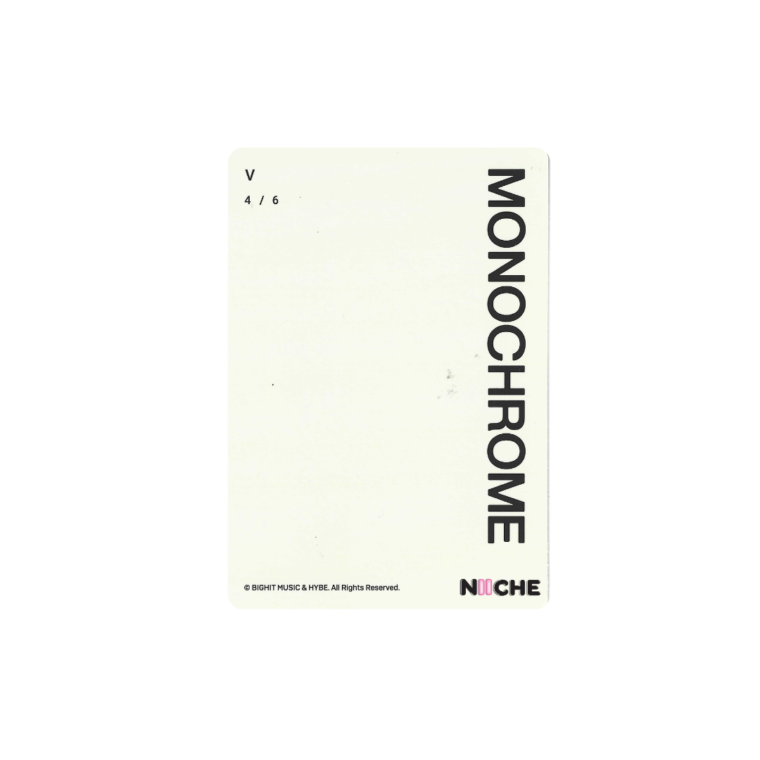 BTS  (방탄소년단)  - V Monochrome Photocard (4/6)