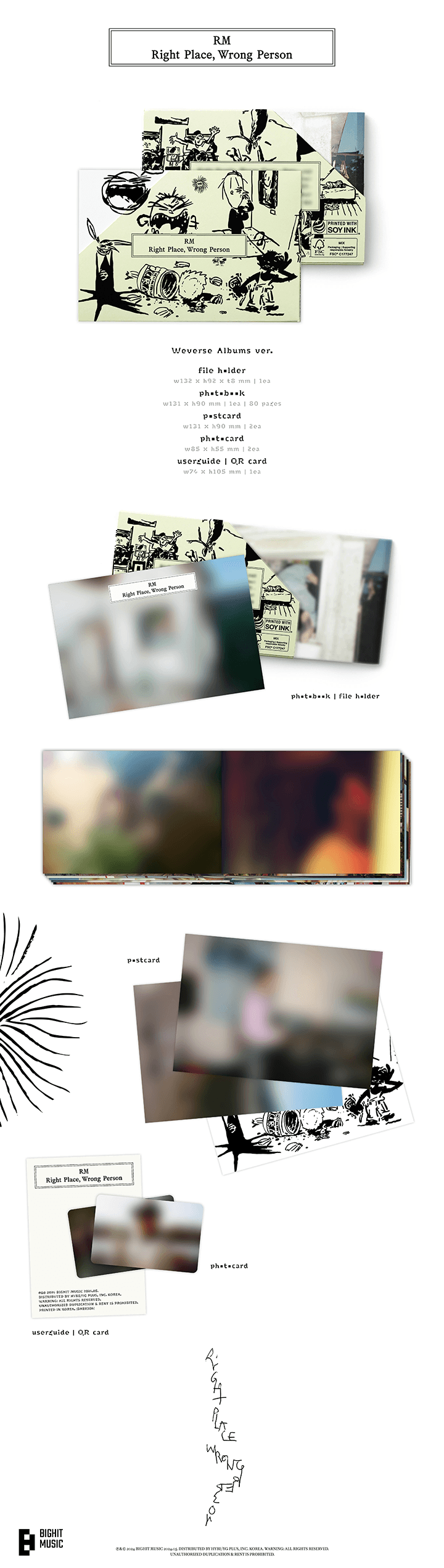 BTS (방탄소년단) - RM -  Right Place, Wrong Person Weverse Album