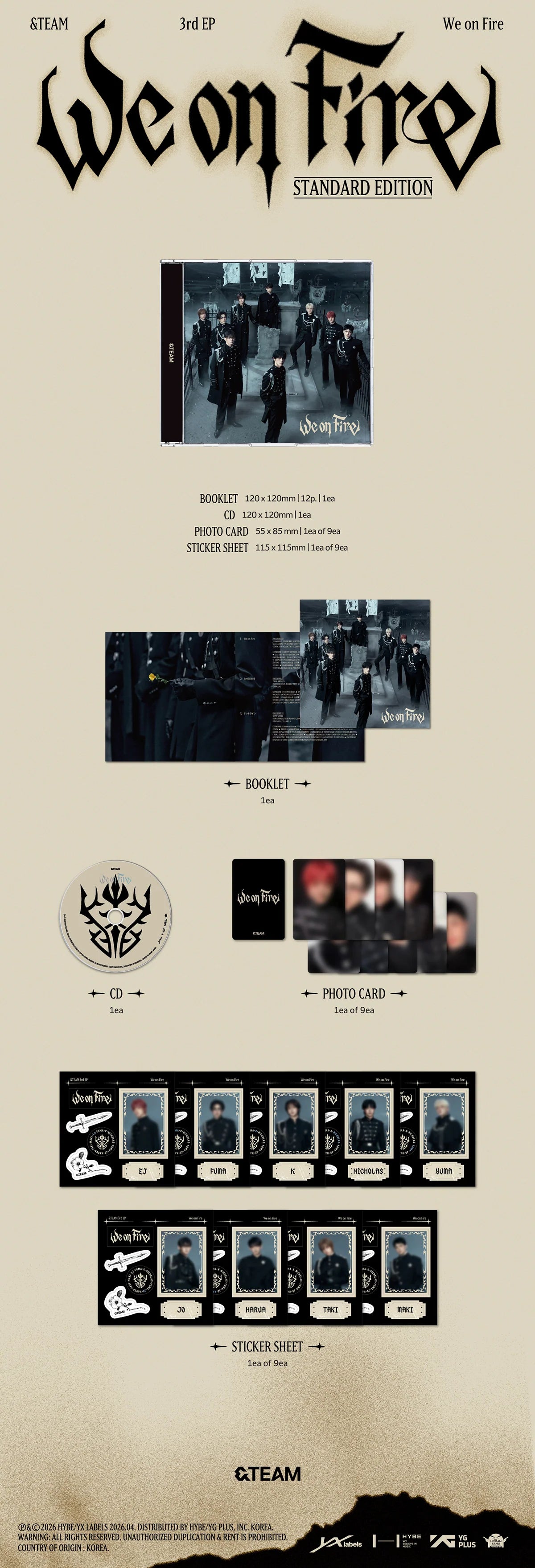 PRE-ORDER - &TEAM  WE ON FIRE  WITHMUU 2ND LUCKY DRAW